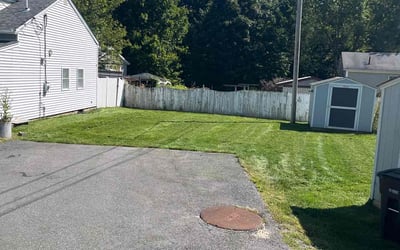 Photo of Roberta M.'s yard after getting lawn care in Gardner, MA