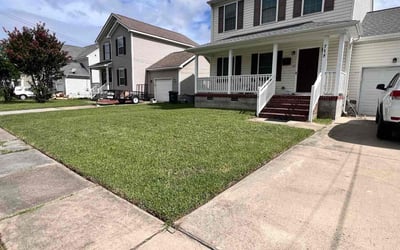 Photo of Jared G.'s yard after getting lawn care in Hampton, VA