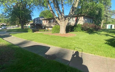 Photo of Deborah A.'s yard after getting lawn care in Merrillville, IN