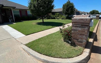 Photo of M H.'s yard after getting lawn care in Yukon, OK