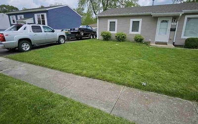Photo of Leonel H.'s yard after getting lawn care in Romeoville, IL