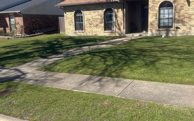 Photo of Rebecca M.'s yard after getting lawn care in Carrollton, TX