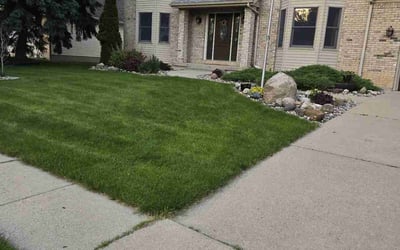 Photo of Kari T.'s yard after getting lawn care in Grand Ledge, MI