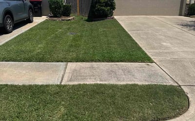 Photo of Ahmed A.'s yard after getting lawn care in Richmond, TX