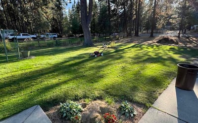 Photo of Kellyn C.'s yard after getting lawn care in Bend, OR