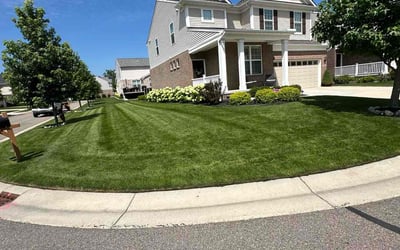 Photo of Linda R.'s yard after getting lawn care in Northville, MI