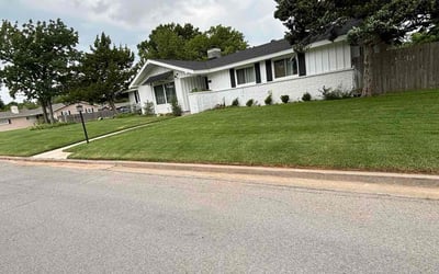 Photo of Mary S.'s yard after getting lawn care in Collinsville, OK