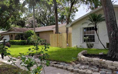 Photo of Christina F.'s yard after getting lawn care in Liberty, TX