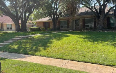 Photo of Rebecca M.'s yard after getting lawn care in Bedford, TX