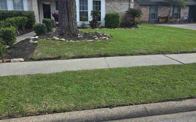 Photo of Cassandra B.'s yard after getting lawn care in Humble, TX