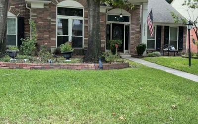 Photo of Clodiane G.'s yard after getting lawn care in Crosby, TX