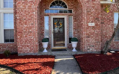Photo of Macy M.'s yard after getting lawn care in Lewisville, TX