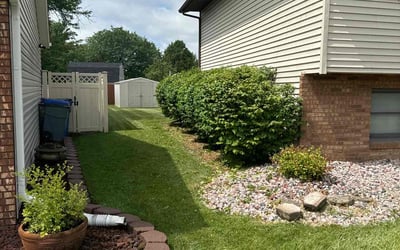 Photo of Simone W.'s yard after getting lawn care in Lowell, IN