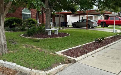 Photo of Marita J.'s yard after getting lawn care in Von Ormy, TX