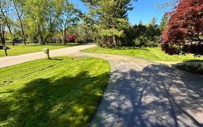Photo of Deonte W.'s yard after getting lawn care in Franklin, MI