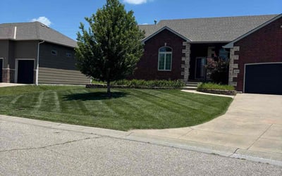 Photo of Angel O.'s yard after getting lawn care in Wichita, KS