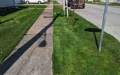 Photo of Laura D.'s yard after getting lawn care in North Tonawanda, NY