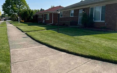 Photo of Heather R.'s yard after getting lawn care in Lake Orion, MI