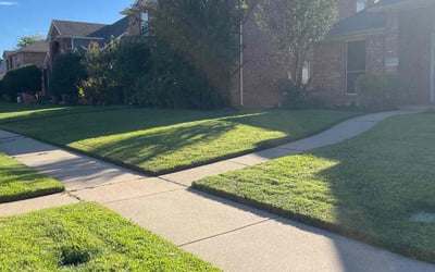 Photo of Lindsay J.'s yard after getting lawn care in Frisco, TX