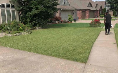 Photo of April S.'s yard after getting lawn care in Bixby, OK