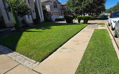 Photo of Jennifer L.'s yard after getting lawn care in Tomball, TX
