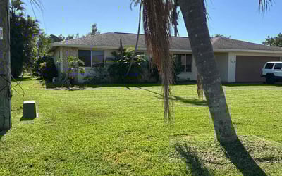 Photo of Telberth f.'s yard after getting lawn care in Cape Coral, FL