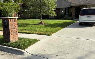Photo of Jacob G.'s yard after getting lawn care in Westfield, IN