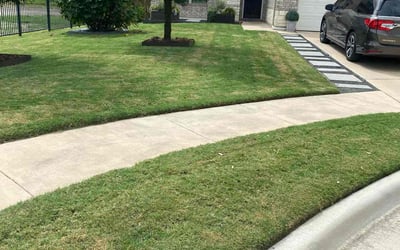 Photo of Brittany A.'s yard after getting lawn care in Buda, TX