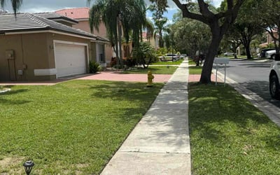 Photo of Kathy V.'s yard after getting lawn care in Cooper City, FL