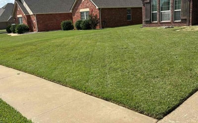 Photo of Kate K.'s yard after getting lawn care in Sapulpa, OK