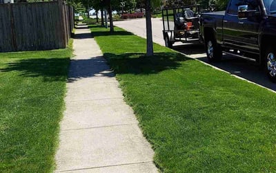 Photo of Andrew M.'s yard after getting lawn care in Des Moines, IA