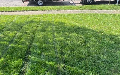 Photo of Greg L.'s yard after getting lawn care in Galloway, OH