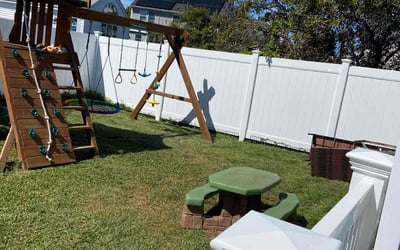 Photo of rebecca B.'s yard after getting lawn care in Marshfield, MA