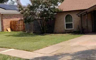 Photo of Gracelyn R.'s yard after getting lawn care in Bedford, TX