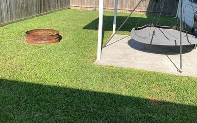Photo of David E.'s yard after getting lawn care in Willis, TX