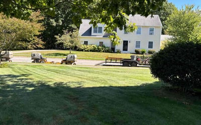 Photo of Keldon A.'s yard after getting lawn care in South Portland, ME