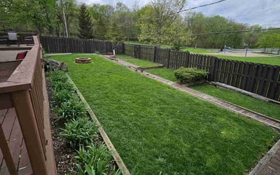 Photo of Polly B.'s yard after getting lawn care in Romeoville, IL