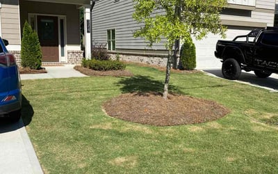 Photo of Christopher E.'s yard after getting lawn care in Fairfax Station, VA
