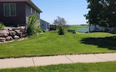 Photo of Clarence T.'s yard after getting lawn care in Monroe, WI