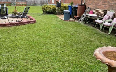 Photo of Jay H.'s yard after getting lawn care in Ennis, TX