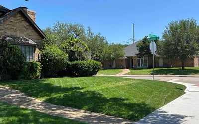 Photo of Madelyn M.'s yard after getting lawn care in The Colony, TX