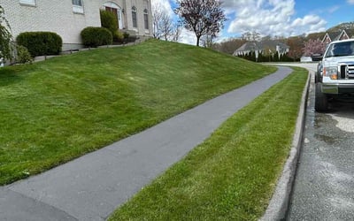 Photo of Barbara S.'s yard after getting lawn care in Webster, MA