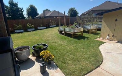 Photo of Chris J.'s yard after getting lawn care in Yukon, OK