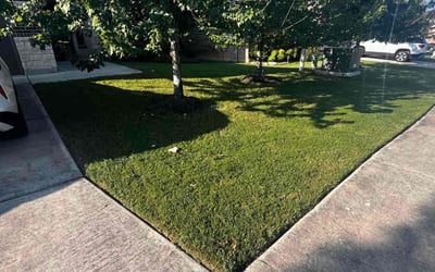 Photo of Jordan i.'s yard after getting lawn care in Boerne, TX
