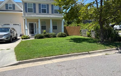 Photo of Joshua B.'s yard after getting lawn care in Austell, GA