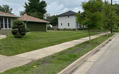 Photo of Aliya H.'s yard after getting lawn care in New Richmond, WI