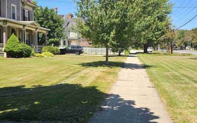 Photo of Mary J.'s yard after getting lawn care in Southbridge, MA