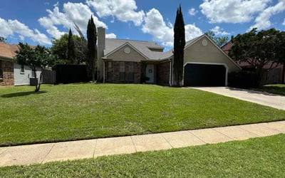 Photo of Mikaila B.'s yard after getting lawn care in Euless, TX