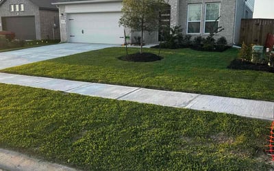 Photo of Kimberly B.'s yard after getting lawn care in Angleton, TX