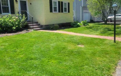 Photo of Kyra H.'s yard after getting lawn care in Reading, MA